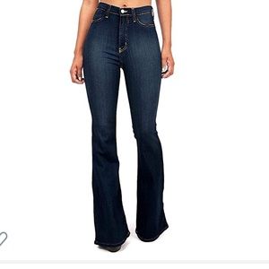 High waisted bell bottom jeans